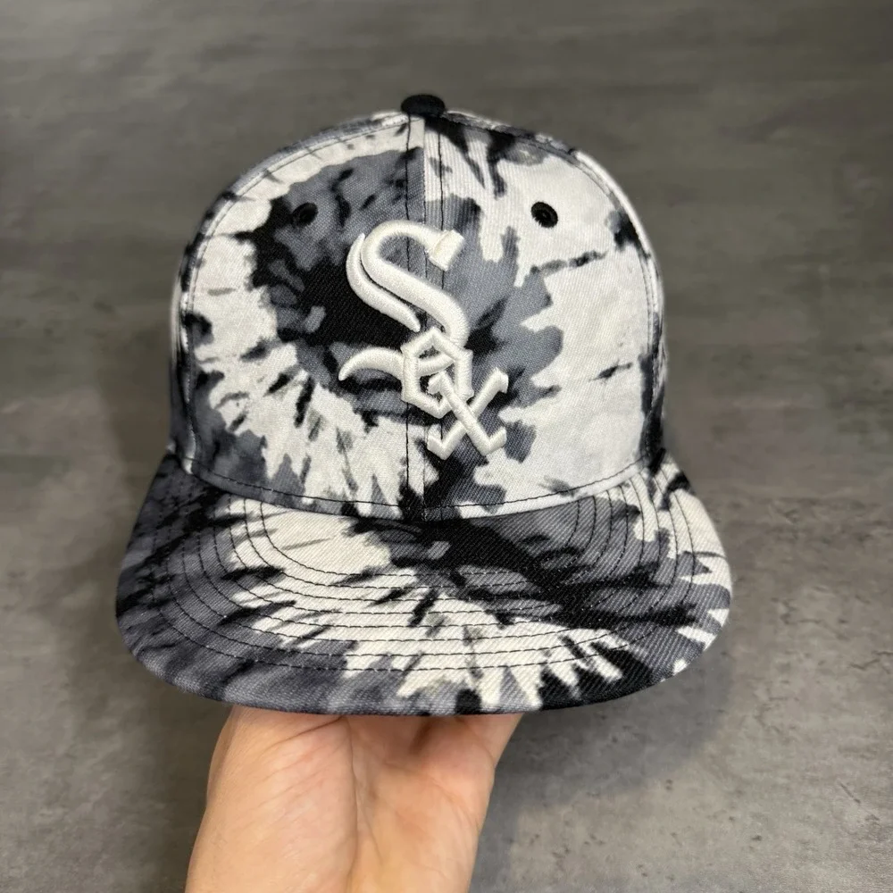 Chicago White Sox Hat‎ New Era Cap 7 Black Gray White Tie Dye 59Fifty Cap Fitted
